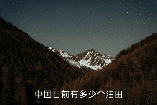 中國(guó)目前有多少個(gè)油田