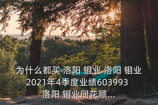 為什么都買 洛陽(yáng) 鉬業(yè) 洛陽(yáng) 鉬業(yè)2021年4季度業(yè)績(jī)603993 洛陽(yáng) 鉬業(yè)同花順...