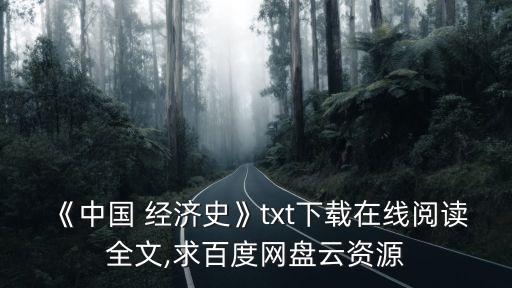 《中國 經(jīng)濟史》txt下載在線閱讀全文,求百度網(wǎng)盤云資源