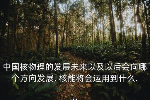 中國核能使用,中國使用核能嗎