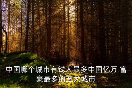 中國哪個(gè)城市有錢人最多中國億萬 富豪最多的五大城市