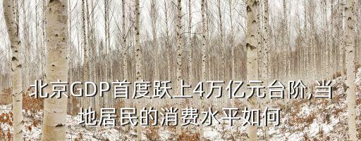 北京GDP首度躍上4萬億元臺階,當(dāng)?shù)鼐用竦南M(fèi)水平如何