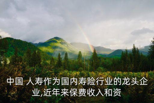 中國 人壽作為國內(nèi)壽險(xiǎn)行業(yè)的龍頭企業(yè),近年來保費(fèi)收入和資