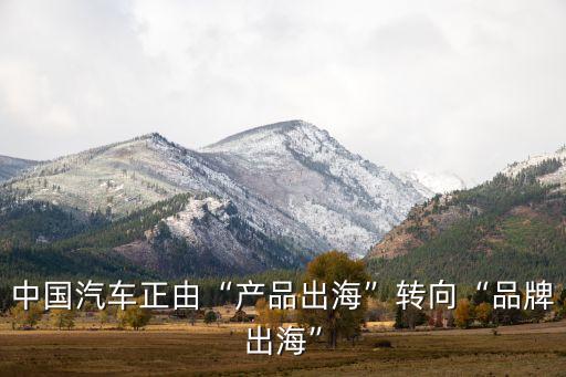 中國汽車正由“產(chǎn)品出?！鞭D(zhuǎn)向“品牌出?！? class=