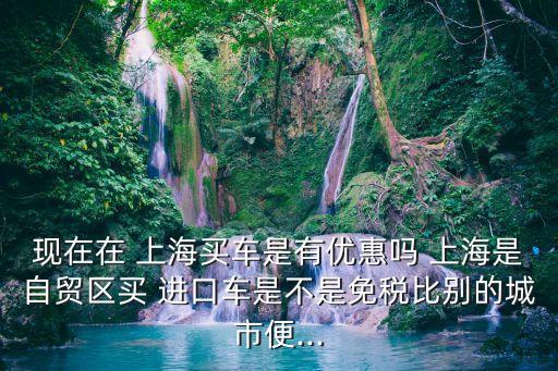 現(xiàn)在在 上海買車是有優(yōu)惠嗎 上海是自貿區(qū)買 進口車是不是免稅比別的城市便...