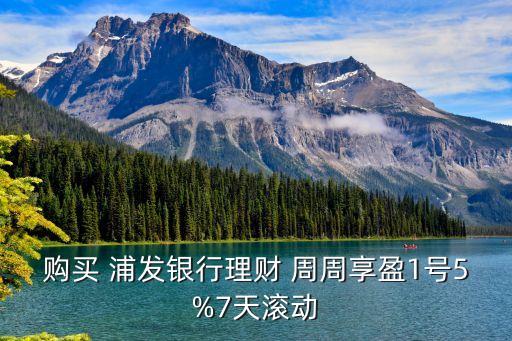 購買 浦發(fā)銀行理財(cái) 周周享盈1號5%7天滾動