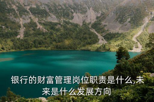  銀行的財(cái)富管理崗位職責(zé)是什么,未來(lái)是什么發(fā)展方向
