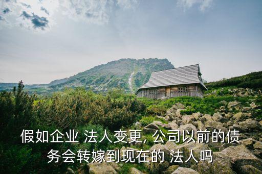 假如企業(yè) 法人變更, 公司以前的債務(wù)會轉(zhuǎn)嫁到現(xiàn)在的 法人嗎