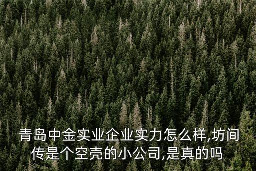  青島中金實業(yè)企業(yè)實力怎么樣,坊間傳是個空殼的小公司,是真的嗎
