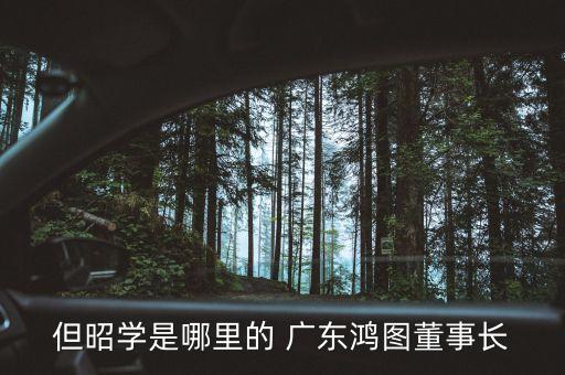但昭學是哪里的 廣東鴻圖董事長