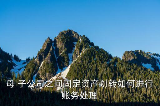 母 子公司之間固定資產劃轉如何進行賬務處理