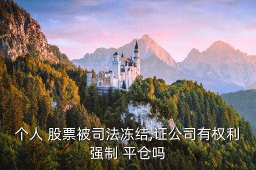 個人 股票被司法凍結,證公司有權利強制 平倉嗎