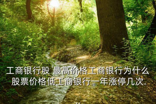工商銀行股 最高價(jià)格工商銀行為什么 股票價(jià)格低工商銀行一年漲停幾次...