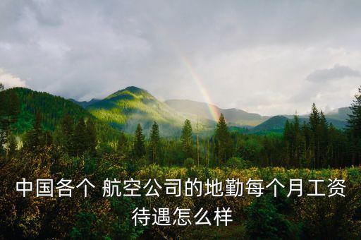 中國各個(gè) 航空公司的地勤每個(gè)月工資 待遇怎么樣