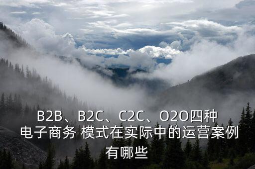 B2B、B2C、C2C、O2O四種 電子商務(wù) 模式在實際中的運營案例有哪些