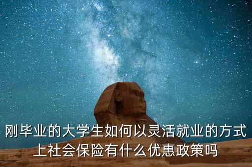 剛畢業(yè)的大學生如何以靈活就業(yè)的方式上社會保險有什么優(yōu)惠政策嗎
