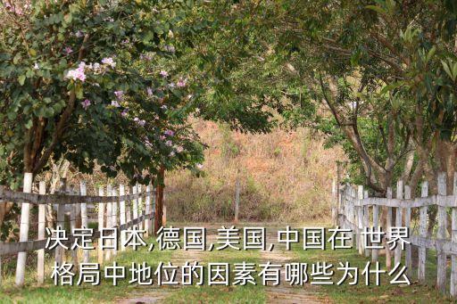 決定日本,德國(guó),美國(guó),中國(guó)在 世界 格局中地位的因素有哪些為什么