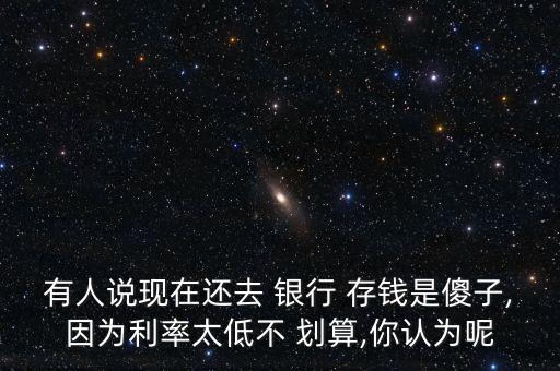 有人說(shuō)現(xiàn)在還去 銀行 存錢(qián)是傻子,因?yàn)槔侍筒?劃算,你認(rèn)為呢