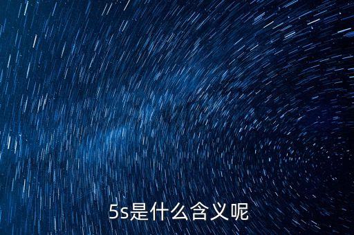 股票的5s代表什么,5s是什么意思