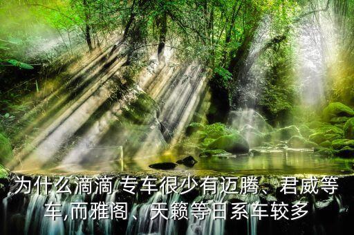 為什么滴滴 專(zhuān)車(chē)很少有邁騰、君威等車(chē),而雅閣、天籟等日系車(chē)較多