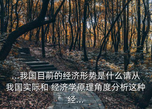 ...我國目前的經(jīng)濟(jì)形勢(shì)是什么請(qǐng)從我國實(shí)際和 經(jīng)濟(jì)學(xué)原理角度分析這種經(jīng)...