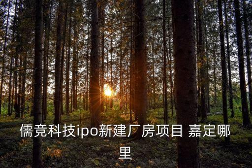 儒競(jìng)科技ipo新建廠(chǎng)房項(xiàng)目 嘉定哪里