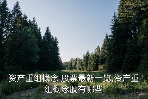 資產重組概念 股票最新一覽,資產重組概念股有哪些