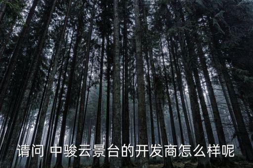 請(qǐng)問 中駿云景臺(tái)的開發(fā)商怎么樣呢