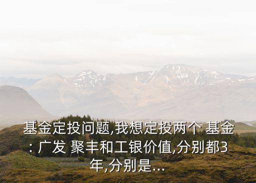 廣發(fā)聚豐基金怎樣