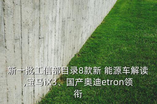新一批工信部目錄8款新 能源車解讀,寶馬iX3、國產(chǎn)奧迪etron領(lǐng)銜