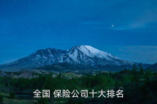 全國(guó) 保險(xiǎn)公司十大排名
