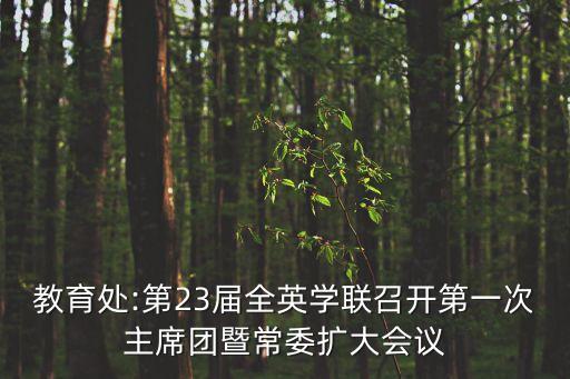 教育處:第23屆全英學(xué)聯(lián)召開第一次主席團(tuán)暨常委擴(kuò)大會(huì)議