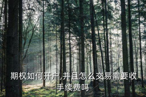  期權(quán)如何開戶,并且怎么交易需要收手續(xù)費嗎