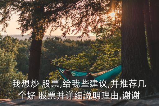 我想炒 股票,給我些建議,并推薦幾個(gè)好 股票并詳細(xì)說明理由,謝謝