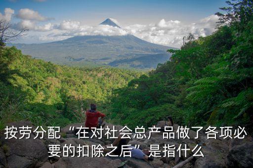 按勞分配“在對社會總產品做了各項必要的扣除之后”是指什么