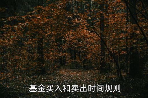  基金買(mǎi)入和賣(mài)出時(shí)間規(guī)則