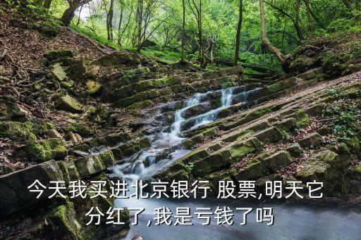 今天我買(mǎi)進(jìn)北京銀行 股票,明天它 分紅了,我是虧錢(qián)了嗎