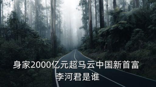 身家2000億元超馬云中國(guó)新首富 李河君是誰