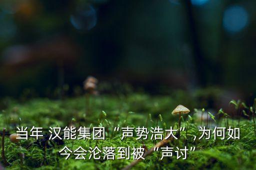 當年 漢能集團“聲勢浩大”,為何如今會淪落到被“聲討”