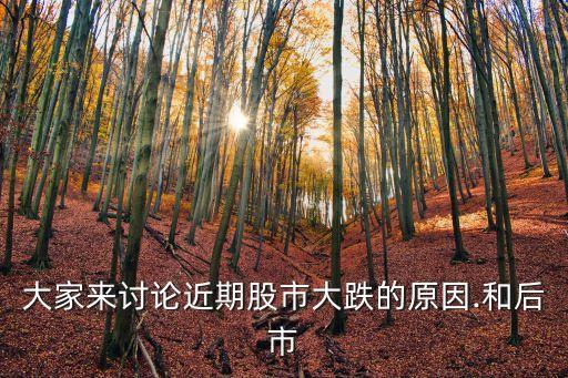 大家來(lái)討論近期股市大跌的原因.和后市