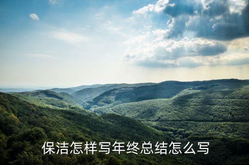  保潔怎樣寫年終總結怎么寫