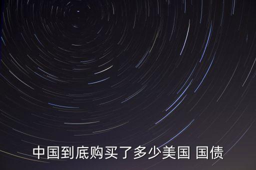 中國(guó)到底購(gòu)買(mǎi)了多少美國(guó) 國(guó)債