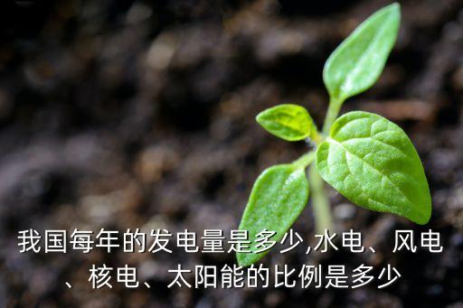 我國每年的發(fā)電量是多少,水電、風電、核電、太陽能的比例是多少