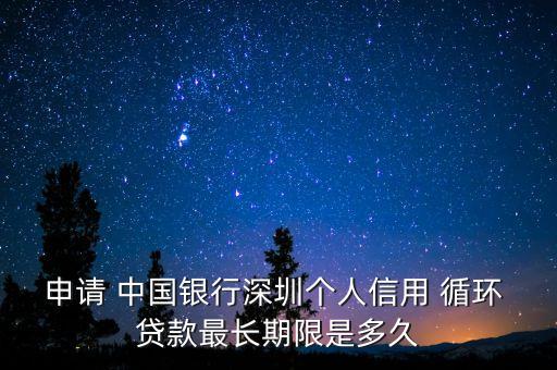 中國(guó)銀行個(gè)人循環(huán)貸款