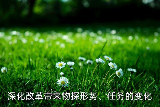 深化改革帶來物探形勢、任務(wù)的變化
