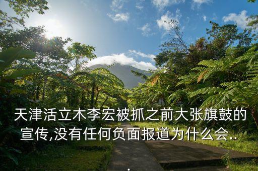  天津活立木李宏被抓之前大張旗鼓的宣傳,沒(méi)有任何負(fù)面報(bào)道為什么會(huì)...