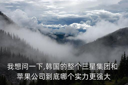 我想問(wèn)一下,韓國(guó)的整個(gè)三星集團(tuán)和 蘋(píng)果公司到底哪個(gè)實(shí)力更強(qiáng)大