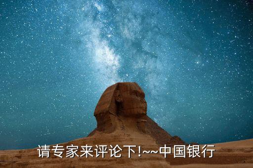 請(qǐng)專家來評(píng)論下!~~中國銀行