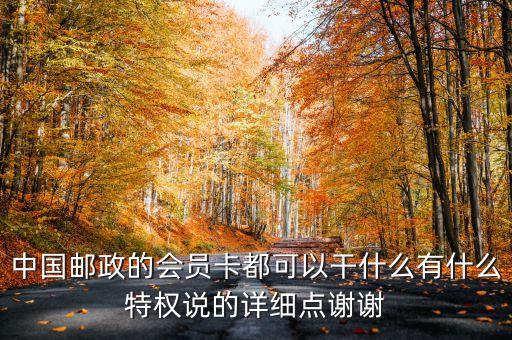 中國郵政的會(huì)員卡都可以干什么有什么特權(quán)說的詳細(xì)點(diǎn)謝謝