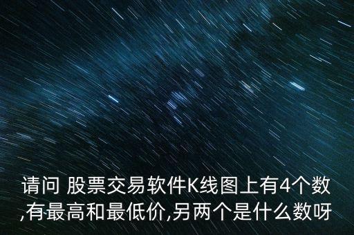 請(qǐng)問 股票交易軟件K線圖上有4個(gè)數(shù),有最高和最低價(jià),另兩個(gè)是什么數(shù)呀